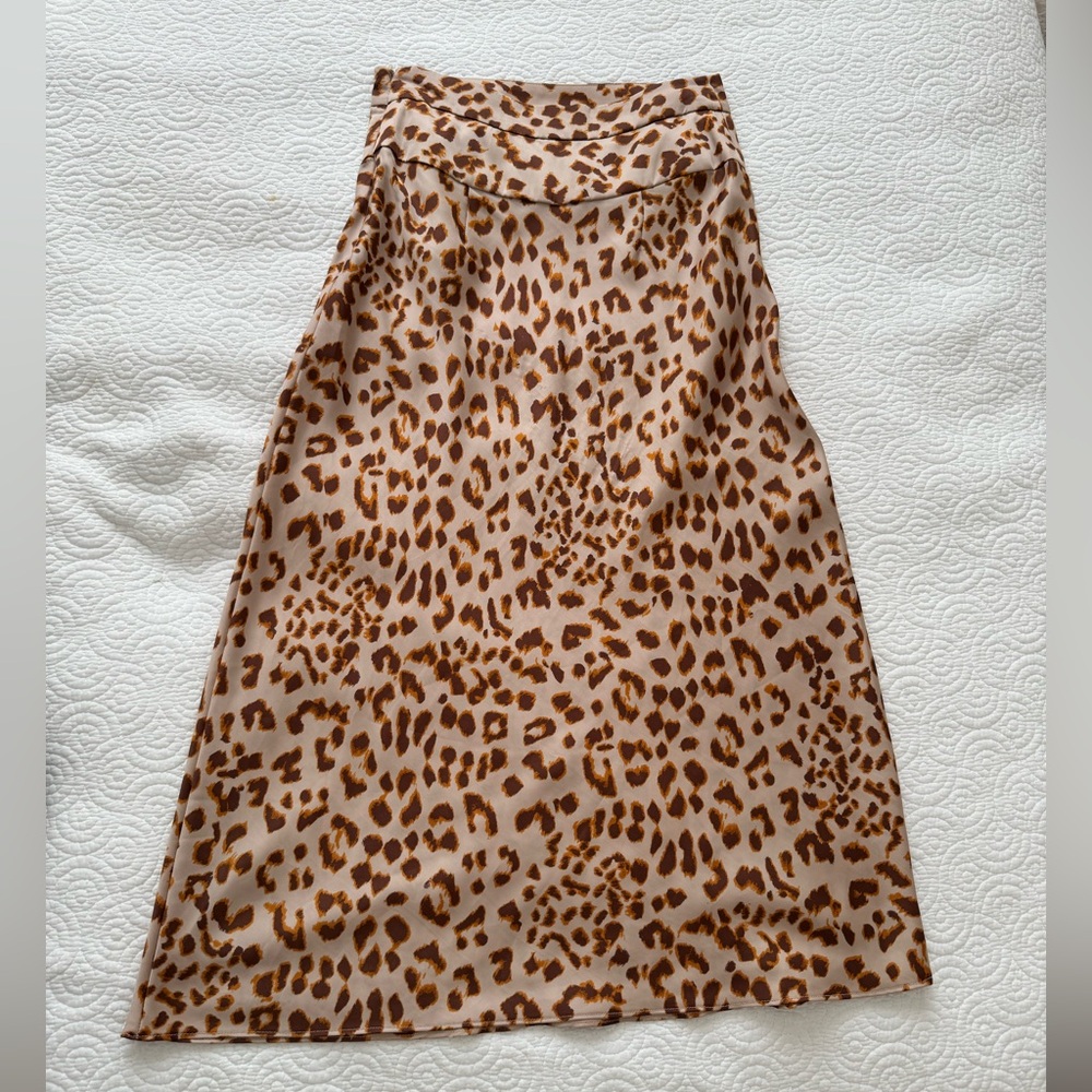 FREE PEOPLE silk midi skirt